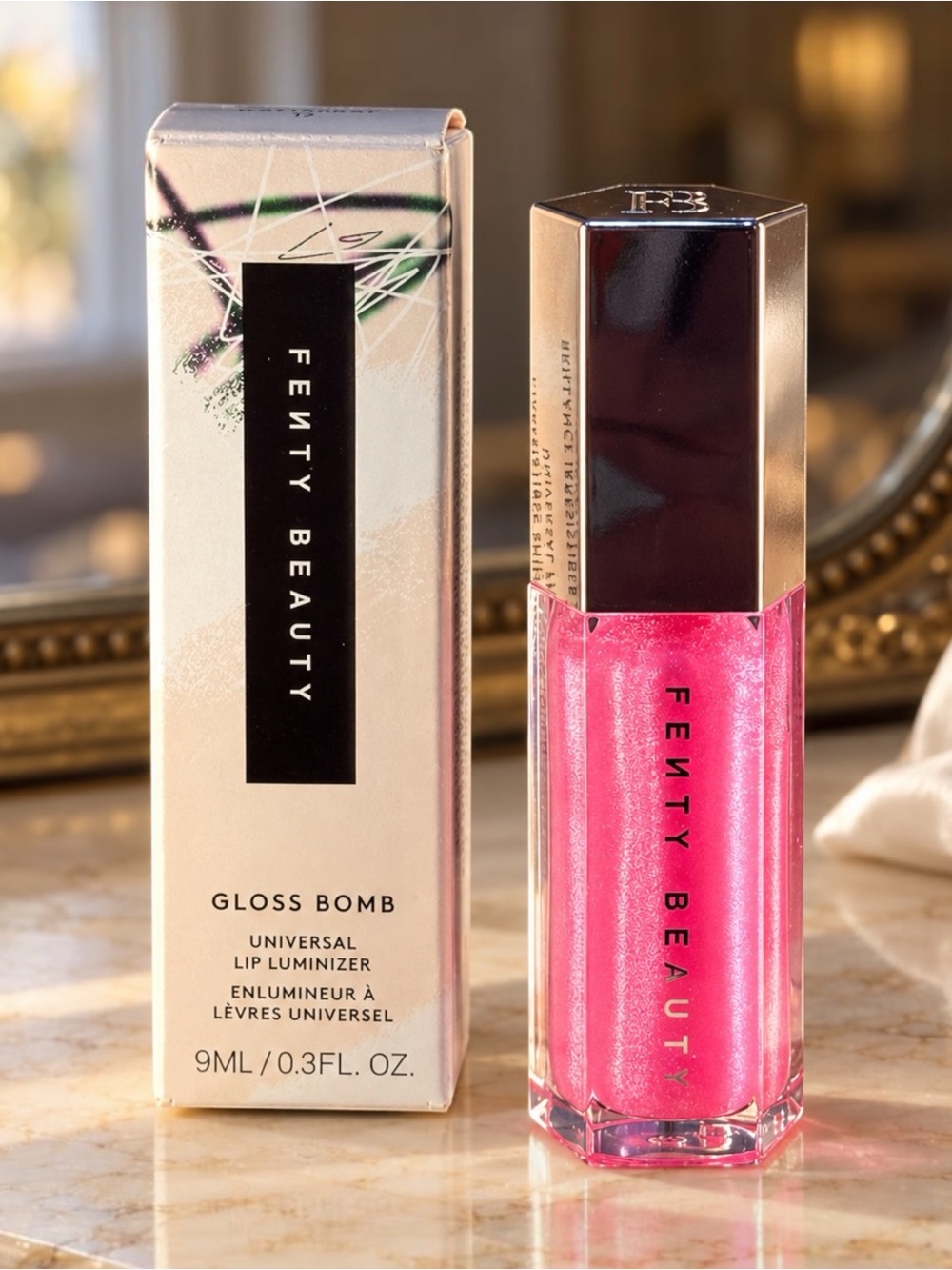 Fenty Beauty Gloss Bomb Wattabrat 17 Pink Shimmer Lip Gloss 9mL